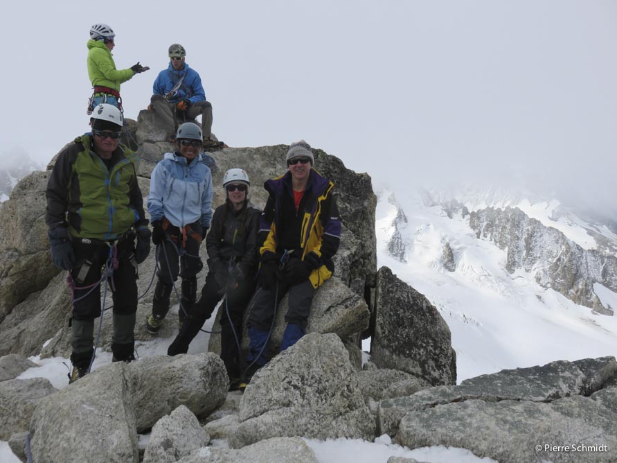 Aiguille du Tour summit during a 6 day Mont Blanc course